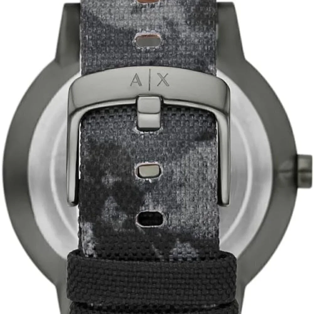 Armani Exchange‎ Watch Stainless Steel Three Hand Blue Camo Mens NWT